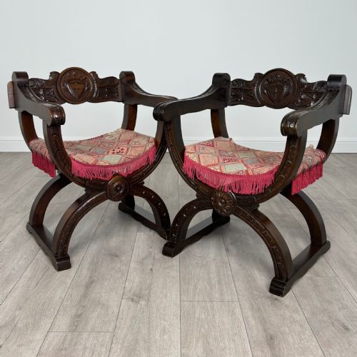 ANTIQUE 20TH CENTURY PAIR OF FRENCH ARMCHAIRS IN MAHOGANY