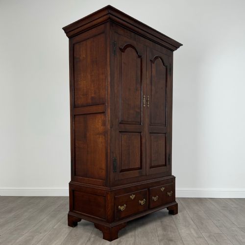 ANTIQUE 20TH CENTURY GEORGIAN STYLE WARDROBE IN OAK - ADDITIONAL PHOTO 8