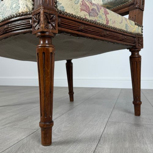 ANTIQUE 19TH CENTURY PAIR OF FRENCH ARMCHAIRS IN WALNUT - ADDITIONAL PHOTO 9