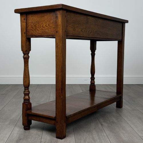 ANTIQUE 20TH CENTURY GOOD QUALITY SIDE TABLE IN OAK - ADDITIONAL PHOTO 3