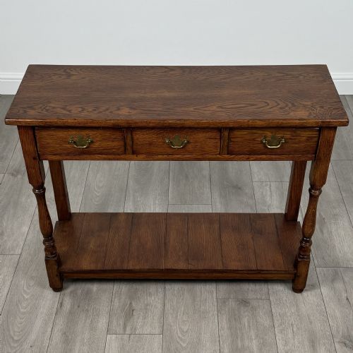 ANTIQUE 20TH CENTURY GOOD QUALITY SIDE TABLE IN OAK - ADDITIONAL PHOTO 8