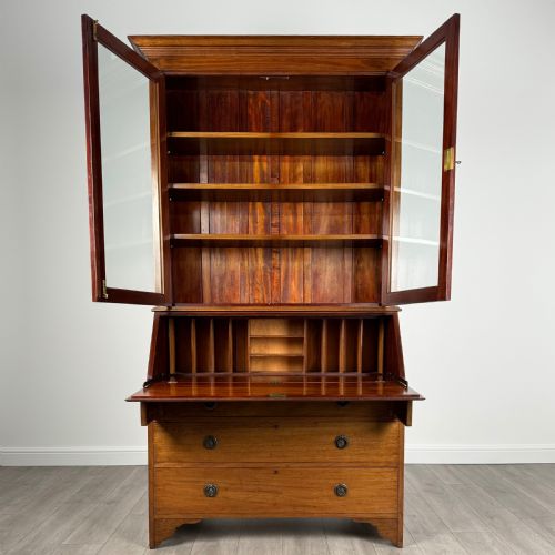 ANTIQUE 20TH CENTURY BUREAU BOOKCASE IN MAHOGANY - ADDITIONAL PHOTO 1