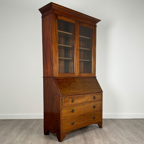 ANTIQUE 20TH CENTURY BUREAU BOOKCASE IN MAHOGANY - ADDITIONAL PHOTO 8