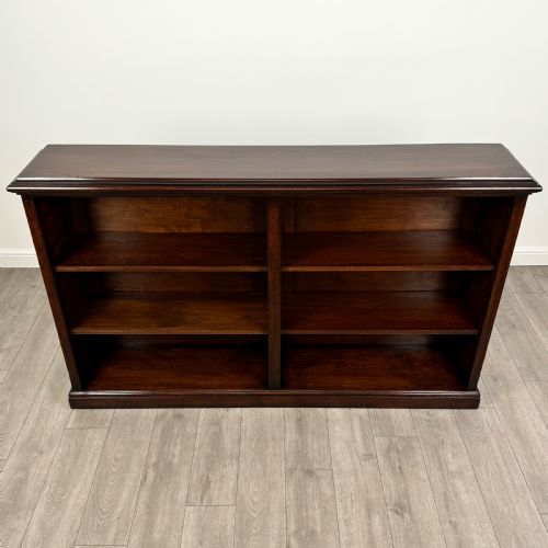 ANTIQUE 20TH CENTURY FINE QUALITY LARGE OPEN BOOKCASE IN OAK - ADDITIONAL PHOTO 8