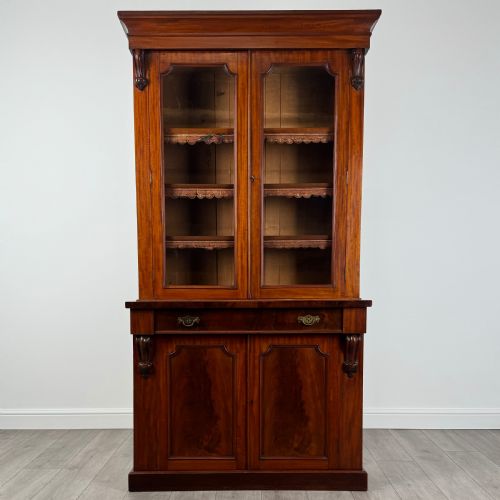 antique 19th century good quality bookcase in mahogany - CATEGORY: ANTIQUE BOOKCASES - DATED 19TH CENTURY