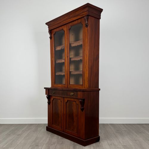ANTIQUE 19TH CENTURY GOOD QUALITY BOOKCASE IN MAHOGANY - ADDITIONAL PHOTO 3
