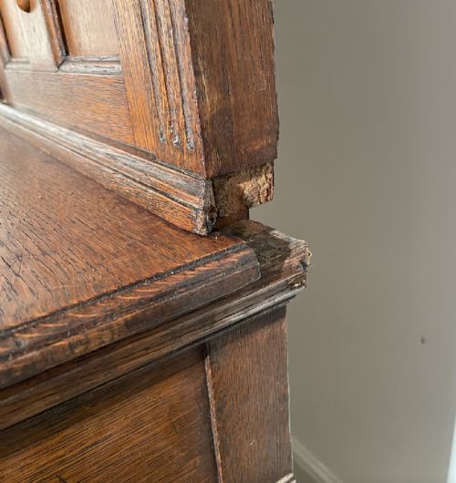 ANTIQUE 19TH CENTURY MIRROR BACK SIDEBOARD IN OAK - ADDITIONAL PHOTO 21