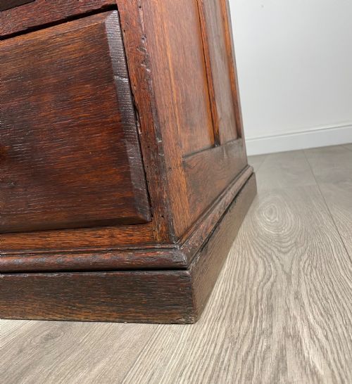 ANTIQUE 20TH CENTURY PEDESTAL DESK IN OAK - ADDITIONAL PHOTO 13