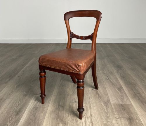 ANTIQUE 19TH CENTURY SET OF 6 DINING CHAIRS IN MAHOGANY - ADDITIONAL PHOTO 1
