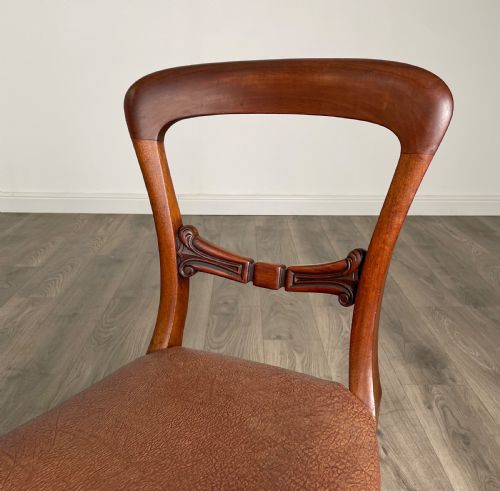 ANTIQUE 19TH CENTURY SET OF 6 DINING CHAIRS IN MAHOGANY - ADDITIONAL PHOTO 3
