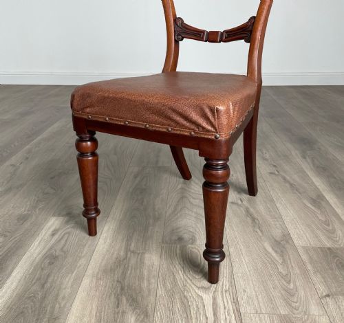 ANTIQUE 19TH CENTURY SET OF 6 DINING CHAIRS IN MAHOGANY - ADDITIONAL PHOTO 4