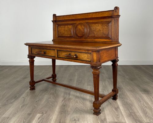 ANTIQUE 19TH CENTURY SIDE TABLE CONSOLE TABLE IN OAK - ADDITIONAL PHOTO 1