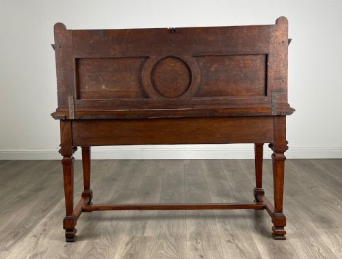 ANTIQUE 19TH CENTURY SIDE TABLE CONSOLE TABLE IN OAK - ADDITIONAL PHOTO 4