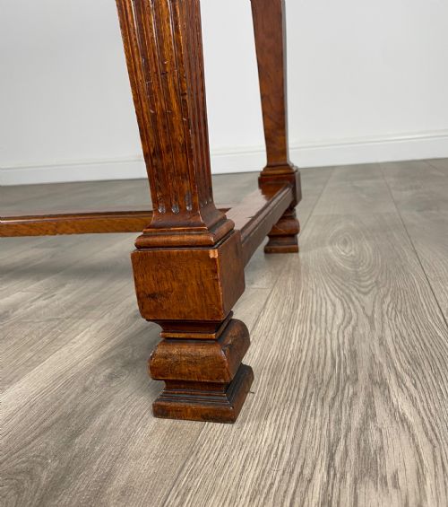 ANTIQUE 19TH CENTURY SIDE TABLE CONSOLE TABLE IN OAK - ADDITIONAL PHOTO 11