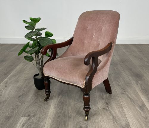 antique original victorian children's armchair in mahogany - CATEGORY: ANTIQUE CHAIRS - DATED VICTORIAN
