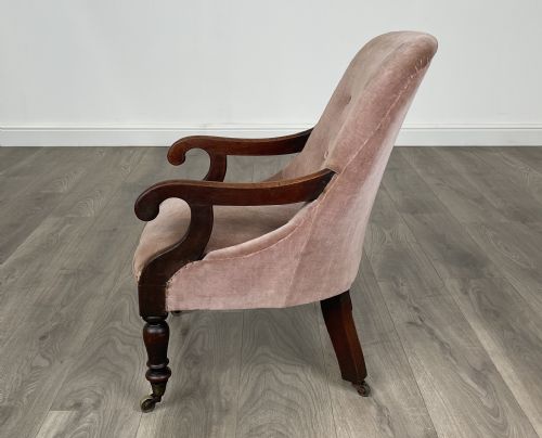 ANTIQUE ORIGINAL VICTORIAN CHILDREN'S ARMCHAIR IN MAHOGANY - ADDITIONAL PHOTO 9