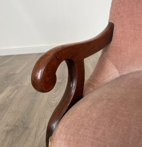 ANTIQUE ORIGINAL VICTORIAN CHILDREN'S ARMCHAIR IN MAHOGANY - ADDITIONAL PHOTO 12