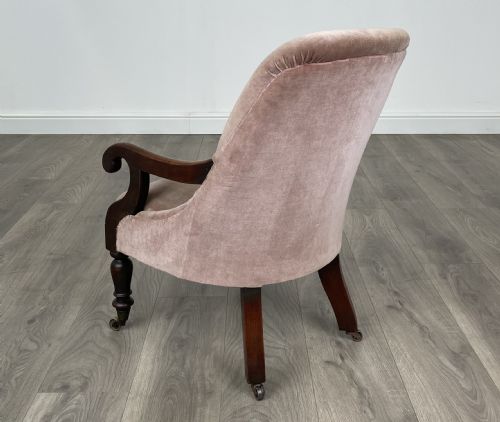 ANTIQUE ORIGINAL VICTORIAN CHILDREN'S ARMCHAIR IN MAHOGANY - ADDITIONAL PHOTO 14