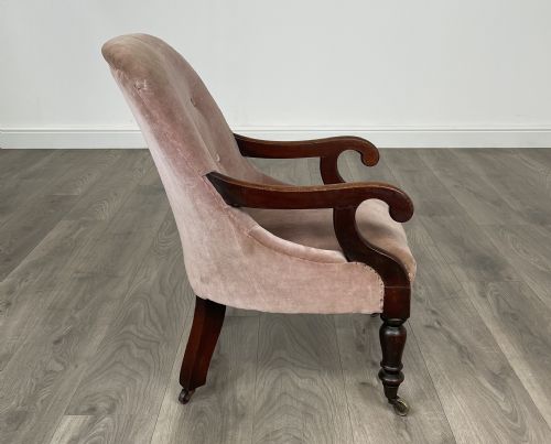 ANTIQUE ORIGINAL VICTORIAN CHILDREN'S ARMCHAIR IN MAHOGANY - ADDITIONAL PHOTO 17