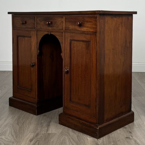 ANTIQUE 19TH CENTURY UNUSUAL MAHOGANY DESK OF SMALL PROPORTION - ADDITIONAL PHOTO 2