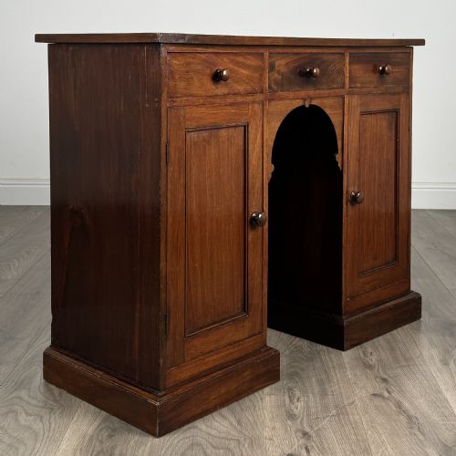 ANTIQUE 19TH CENTURY UNUSUAL MAHOGANY DESK OF SMALL PROPORTION - ADDITIONAL PHOTO 8