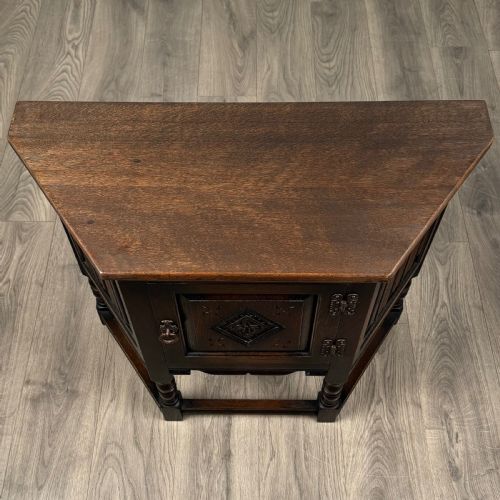 ANTIQUE SMALL 20TH CENTURY OLD CHARM CUPBOARD IN OAK - ADDITIONAL PHOTO 7