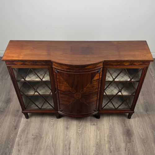 ANTIQUE LATE 19TH CENTURY INLAID DISPLAY CABINET IN MAHOGANY - ADDITIONAL PHOTO 10