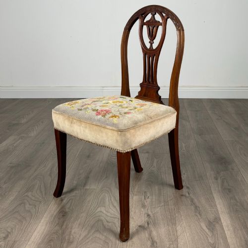 ANTIQUE 20TH CENTURY SET OF 6 HEPPLEWHITE STYLE DINING CHAIRS - ADDITIONAL PHOTO 2