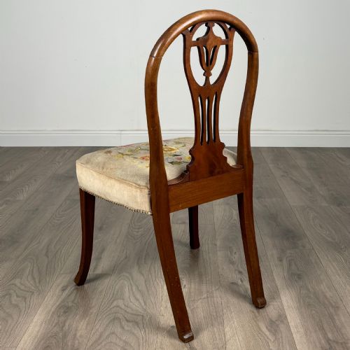 ANTIQUE 20TH CENTURY SET OF 6 HEPPLEWHITE STYLE DINING CHAIRS - ADDITIONAL PHOTO 3