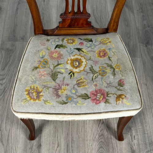 ANTIQUE 20TH CENTURY SET OF 6 HEPPLEWHITE STYLE DINING CHAIRS - ADDITIONAL PHOTO 5