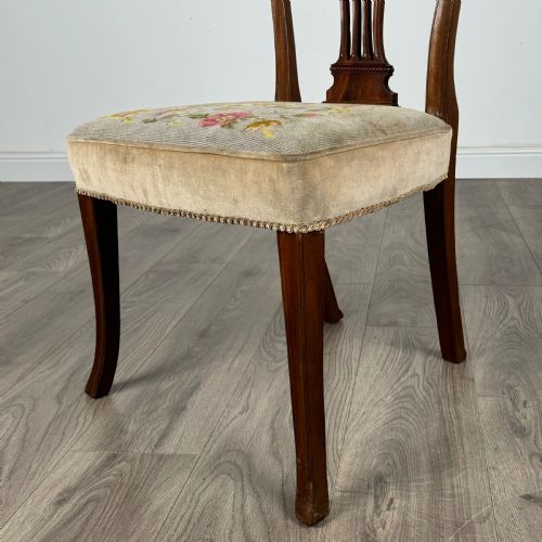 ANTIQUE 20TH CENTURY SET OF 6 HEPPLEWHITE STYLE DINING CHAIRS - ADDITIONAL PHOTO 6