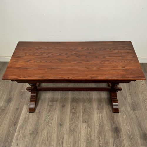 ANTIQUE 20TH CENTURY OLD CHARM DINING TABLE IN OAK - ADDITIONAL PHOTO 3