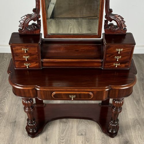 ANTIQUE 19TH CENTURY DUTCHESS DRESSING TABLE IN MAHOGANY - ADDITIONAL PHOTO 8