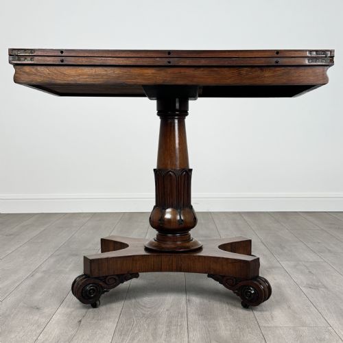 fig 2. Antique Early 19th Century Fine Quality Card Table In Rosewood