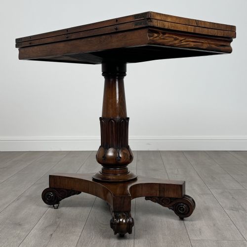 fig 5. Antique Early 19th Century Fine Quality Card Table In Rosewood