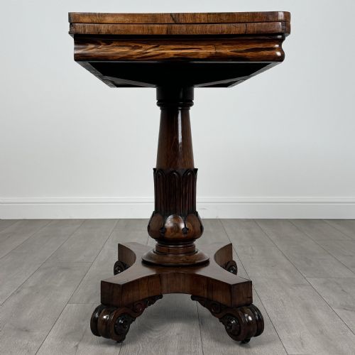 fig 6. Antique Early 19th Century Fine Quality Card Table In Rosewood