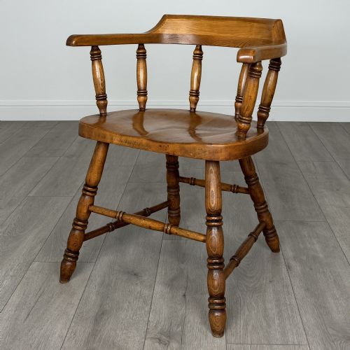 antique 20th century smokers bow chair in elm - CATEGORY: ANTIQUE CHAIRS - DATED EDWARDIAN