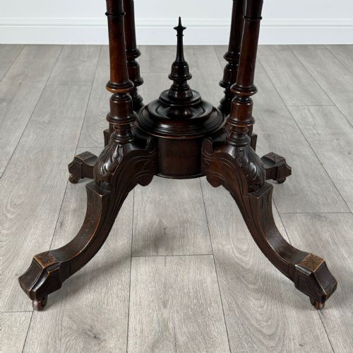 ANTIQUE 19TH CENTURY BURR WALNUT TILT TOP CENTRE TABLE - ADDITIONAL PHOTO 3