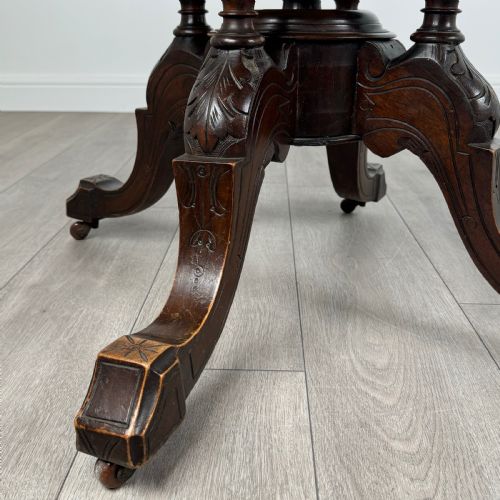 ANTIQUE 19TH CENTURY BURR WALNUT TILT TOP CENTRE TABLE - ADDITIONAL PHOTO 6