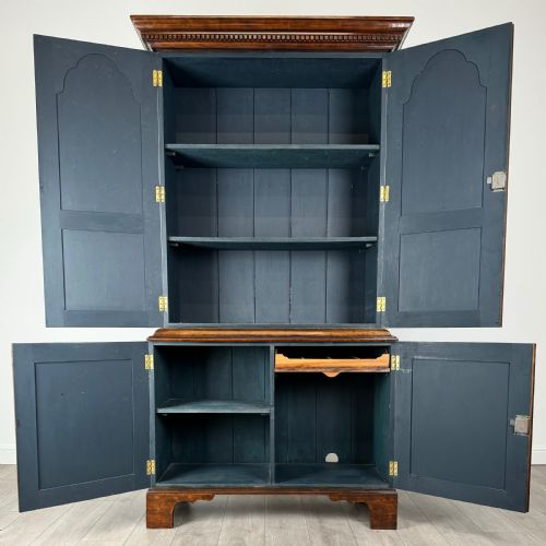 ANTIQUE 20TH CENTURY GEORGIAN STYLE CUPBOARD IN FRUITWOOD - ADDITIONAL PHOTO 1