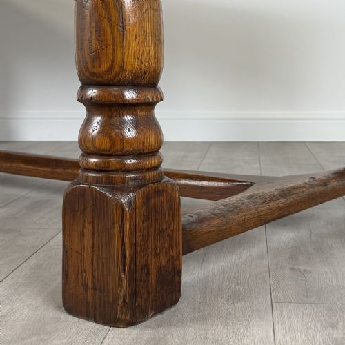 ANTIQUE 20TH CENTURY LARGE OAK DINING TABLE OF GOOD QUALITY - ADDITIONAL PHOTO 5