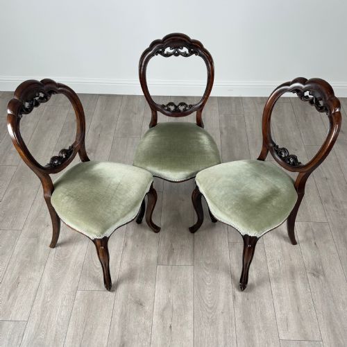 ANTIQUE 19TH CENTURY SET OF 6 DINING CHAIRS IN MAHOGANY - ADDITIONAL PHOTO 7