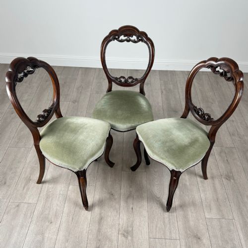 ANTIQUE 19TH CENTURY SET OF 6 DINING CHAIRS IN MAHOGANY - ADDITIONAL PHOTO 8