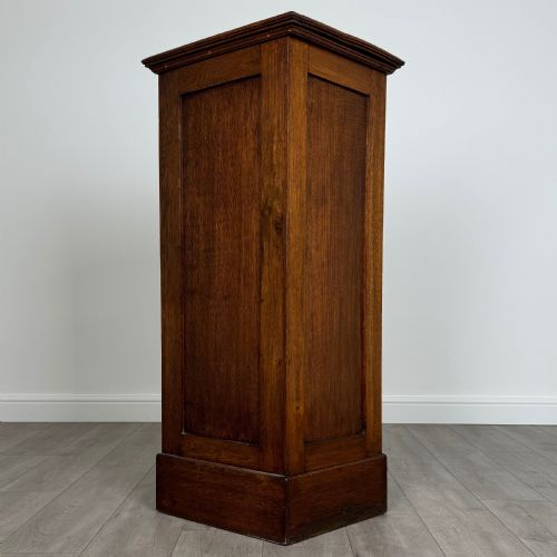 ANTIQUE 20TH CENTURY TAMBOUR CABINET IN OAK - ADDITIONAL PHOTO 6