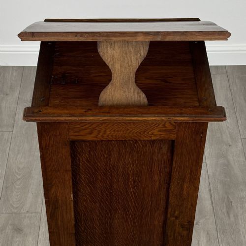 ANTIQUE 20TH CENTURY TAMBOUR CABINET IN OAK - ADDITIONAL PHOTO 12