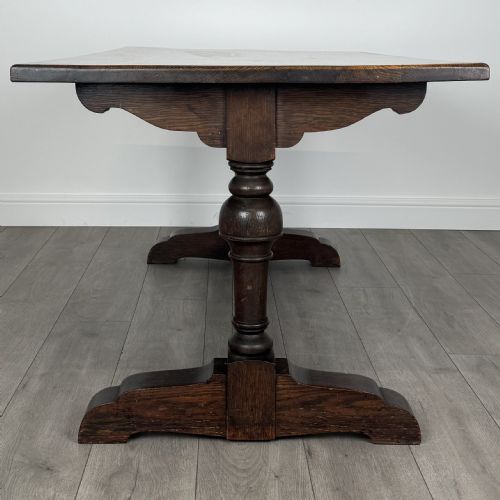 ANTIQUE 20TH CENTURY GOOD QUALITY DINING TABLE IN OAK - ADDITIONAL PHOTO 3