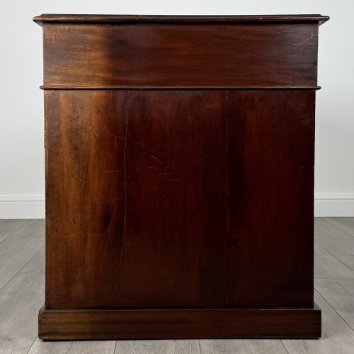 ANTIQUE 19TH CENTURY PEDESTAL DESK IN MAHOGANY - ADDITIONAL PHOTO 2