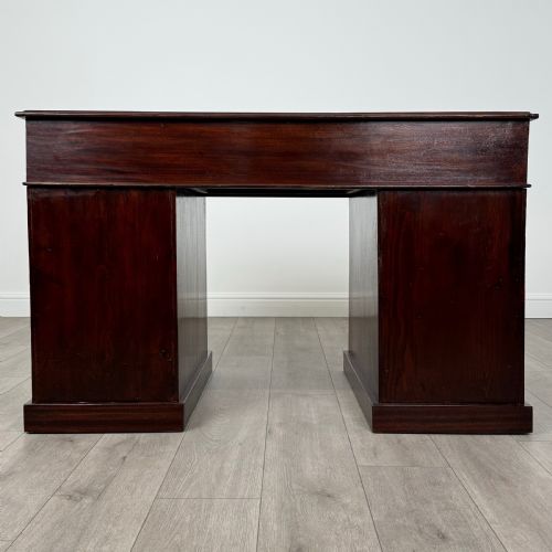 ANTIQUE 19TH CENTURY PEDESTAL DESK IN MAHOGANY - ADDITIONAL PHOTO 4