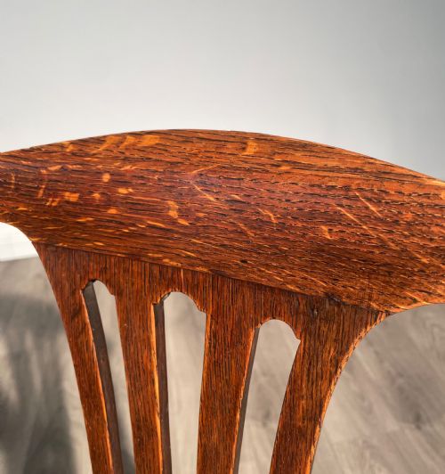 ANTIQUE EDWARDIAN ARMCHAIR OFFICE CHAIR IN OAK - ADDITIONAL PHOTO 14