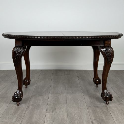 ANTIQUE 20TH CENTURY DINING TABLE OF GOOD QUALITY IN MAHOGANY - ADDITIONAL PHOTO 3